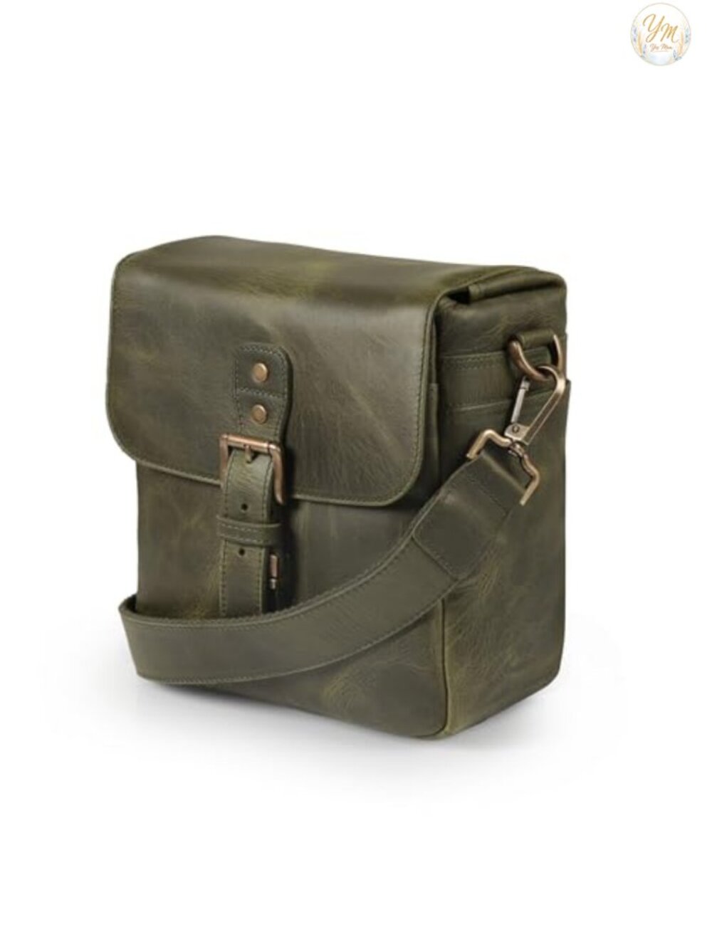 Genuine Leather Camera Messenger Bag Crossbody for Mirrorless DSLR Shockproof